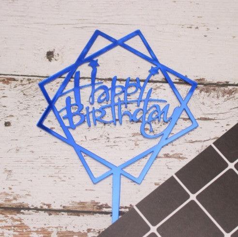 Happy Birthday Cake Topper Gold Cake Topper Acrylic Cake Topper Happy Birthday Cake Topper Cake Decoration Acrylic Letter Cake Toppers Party Supplies Happy Birthday Black Cake Decorations Stevvex