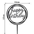 Happy Birthday Cake Topper Gold Cake Topper Acrylic Cake Topper Happy Birthday Cake Topper Cake Decoration Acrylic Letter Cake Toppers Party Supplies Happy Birthday Black Cake Decorations Stevvex