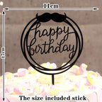 Happy Birthday Cake Topper Gold Cake Topper Acrylic Cake Topper Happy Birthday Cake Topper Cake Decoration Acrylic Letter Cake Toppers Party Supplies Happy Birthday Black Cake Decorations Stevvex