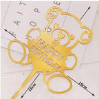 Happy Birthday Cake Topper Gold Cake Topper Acrylic Cake Topper Happy Birthday Cake Topper Cake Decoration Acrylic Letter Cake Toppers Party Supplies Happy Birthday Black Cake Decorations Stevvex