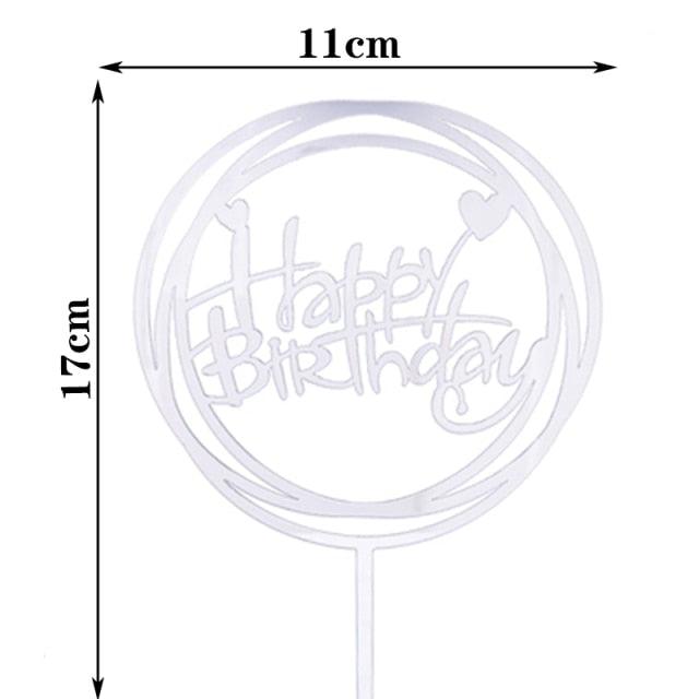 Happy Birthday Cake Topper Gold Cake Topper Acrylic Cake Topper Happy Birthday Cake Topper Cake Decoration Acrylic Letter Cake Toppers Party Supplies Happy Birthday Black Cake Decorations Stevvex