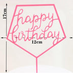 Happy Birthday Cake Topper Gold Cake Topper Acrylic Cake Topper Happy Birthday Cake Topper Cake Decoration Acrylic Letter Cake Toppers Party Supplies Happy Birthday Black Cake Decorations Stevvex