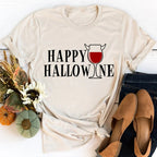Happy Hallowine Tee Peachy Sunday