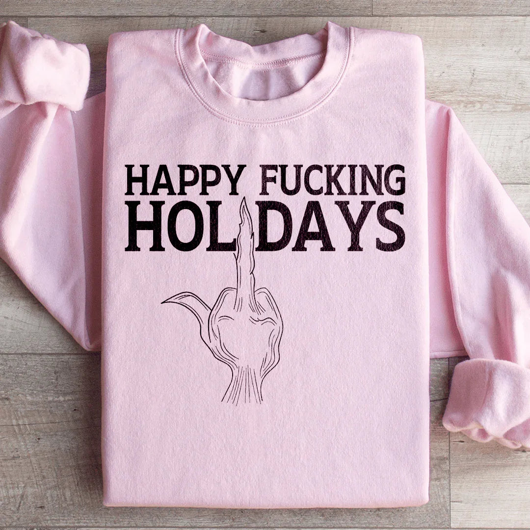 Happy Holidays Sweatshirt Peachy Sunday