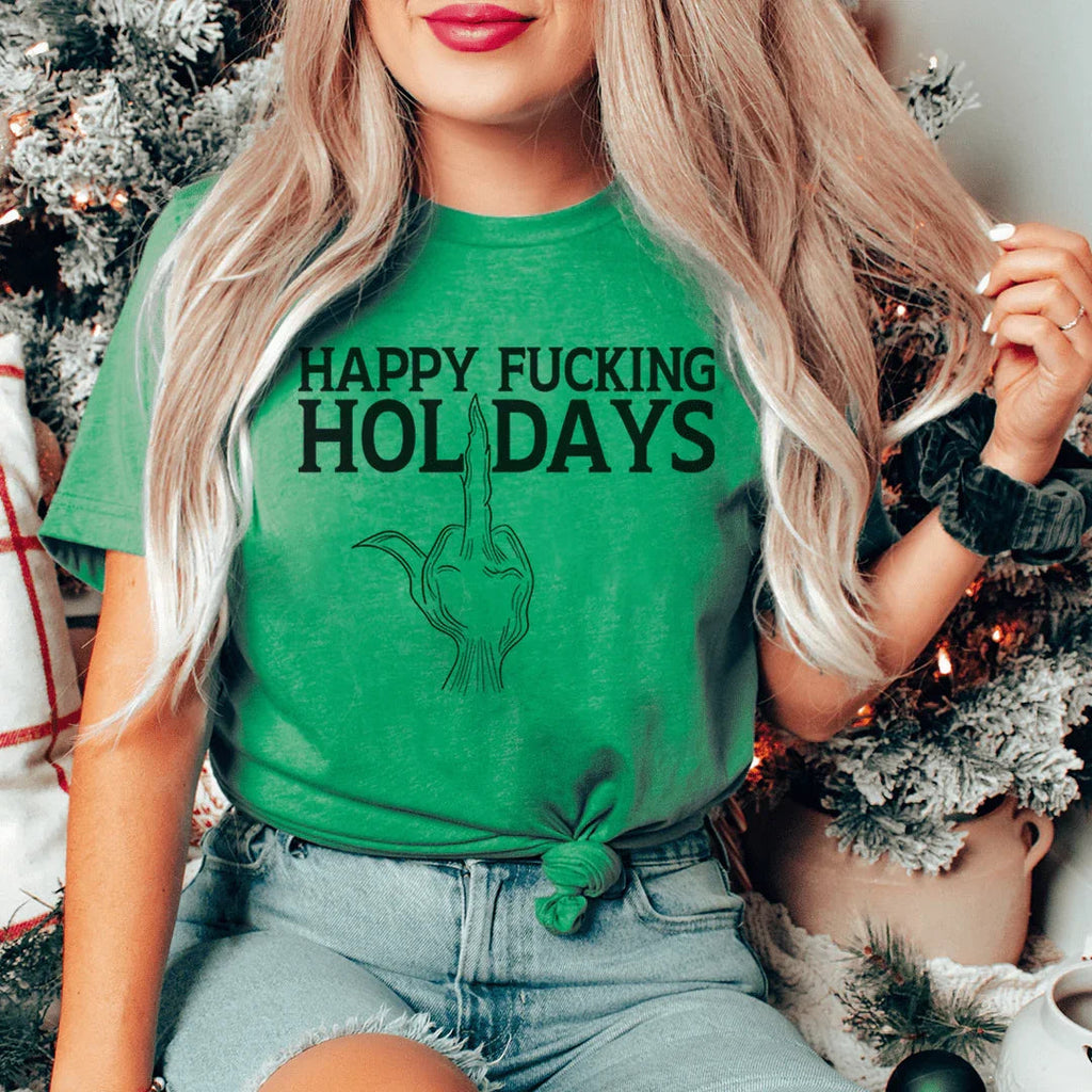 Happy Holidays Tee Peachy Sunday
