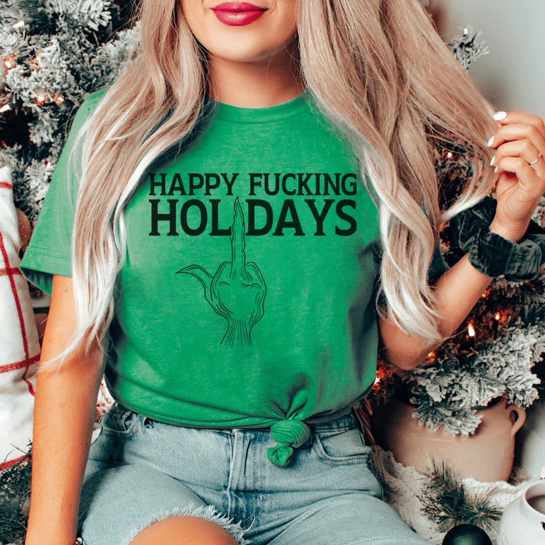 Happy Holidays Tee Peachy Sunday