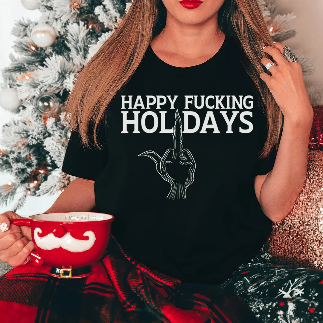 Happy Holidays Tee Peachy Sunday