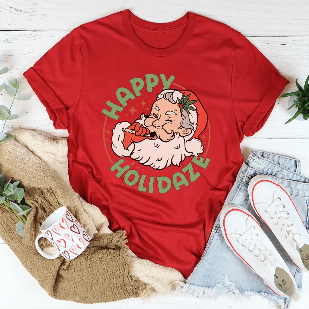 Happy Holidaze Tee Peachy Sunday