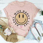 Happy Wife Happy Life Tee Peachy Sunday