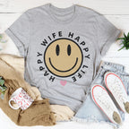 Happy Wife Happy Life Tee Peachy Sunday