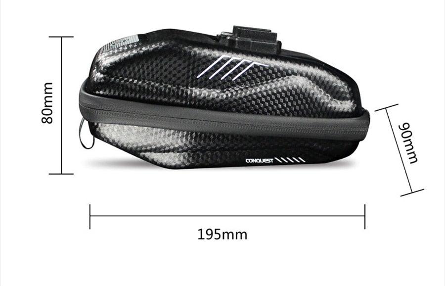 Hard Shell Bicycle Bag Waterproof Cycling Road Bike Tool Bag Night Reflective Bag Bike Accessories Bike Bag Bicycle Bag Under Hard Shell Bike Seat Bag with Silver Reflective Strip Bike Bag For Mountain Road Bike Stevvex