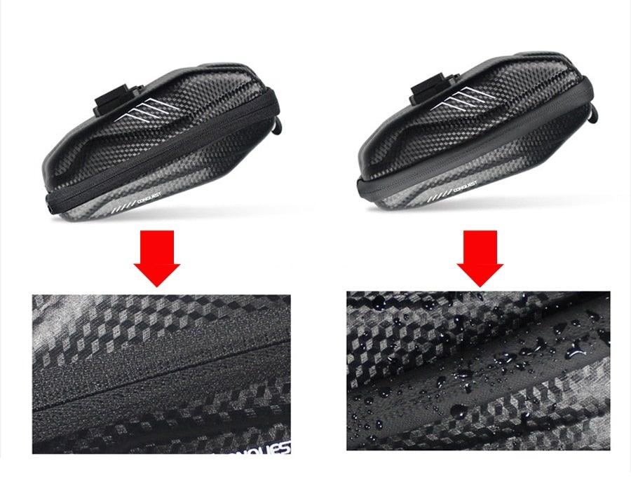 Hard Shell Bicycle Bag Waterproof Cycling Road Bike Tool Bag Night Reflective Bag Bike Accessories Bike Bag Bicycle Bag Under Hard Shell Bike Seat Bag with Silver Reflective Strip Bike Bag For Mountain Road Bike Stevvex