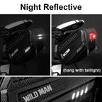 Hard Shell Bicycle Bag Waterproof Cycling Road Bike Tool Bag Night Reflective Bag Bike Accessories Bike Bag Bicycle Bag Under Hard Shell Bike Seat Bag with Silver Reflective Strip Bike Bag For Mountain Road Bike Stevvex