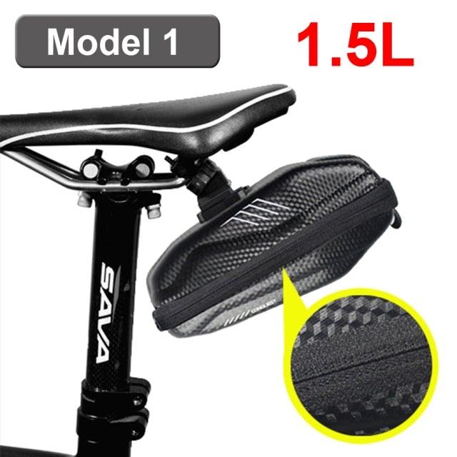 Hard Shell Bicycle Bag Waterproof Cycling Road Bike Tool Bag Night Reflective Bag Bike Accessories Bike Bag Bicycle Bag Under Hard Shell Bike Seat Bag with Silver Reflective Strip Bike Bag For Mountain Road Bike Stevvex