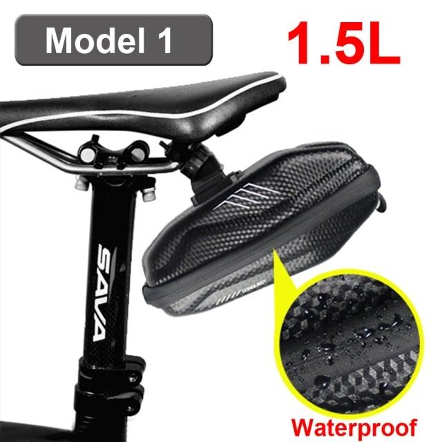 Hard Shell Bicycle Bag Waterproof Cycling Road Bike Tool Bag Night Reflective Bag Bike Accessories Bike Bag Bicycle Bag Under Hard Shell Bike Seat Bag with Silver Reflective Strip Bike Bag For Mountain Road Bike Stevvex