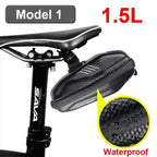 Hard Shell Bicycle Bag Waterproof Cycling Road Bike Tool Bag Night Reflective Bag Bike Accessories Bike Bag Bicycle Bag Under Hard Shell Bike Seat Bag with Silver Reflective Strip Bike Bag For Mountain Road Bike Stevvex