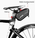 Hard Shell Bicycle Bag Waterproof Cycling Road Bike Tool Bag Night Reflective Bag Bike Accessories Bike Bag Bicycle Bag Under Hard Shell Bike Seat Bag with Silver Reflective Strip Bike Bag For Mountain Road Bike Stevvex