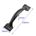 Hardware Iron Art Pull Garage Gate Door Handle Black Cast Iron Furniture Hardware Home Shed Garage For Sliding Barn Door Pull Black, Farmhouse, Cast Iron, Metal, Grab Bar Barn Door Handle, Strong Closet Sliding Door Pull Stevvex
