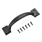 Hardware Iron Art Pull Garage Gate Door Handle Black Cast Iron Furniture Hardware Home Shed Garage For Sliding Barn Door Pull Black, Farmhouse, Cast Iron, Metal, Grab Bar Barn Door Handle, Strong Closet Sliding Door Pull Stevvex