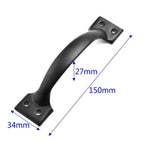 Hardware Iron Art Pull Garage Gate Door Handle Black Cast Iron Furniture Hardware Home Shed Garage For Sliding Barn Door Pull Black, Farmhouse, Cast Iron, Metal, Grab Bar Barn Door Handle, Strong Closet Sliding Door Pull Stevvex