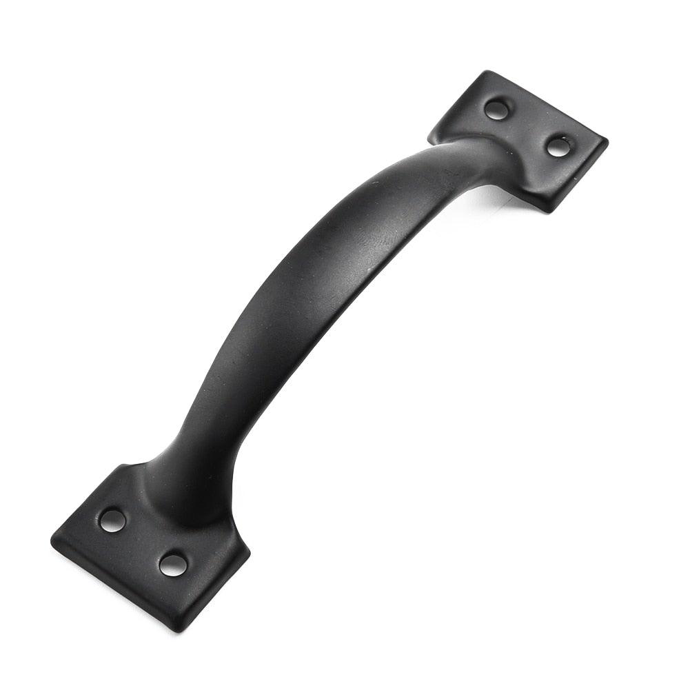 Hardware Iron Art Pull Garage Gate Door Handle Black Cast Iron Furniture Hardware Home Shed Garage For Sliding Barn Door Pull Black, Farmhouse, Cast Iron, Metal, Grab Bar Barn Door Handle, Strong Closet Sliding Door Pull Stevvex