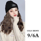 Hat Wig For Women Synthetic Long Wavy Wigs Autumn Winter Fashion  Knitted Cap Hair Wig Hair Extensions Wigs For Black Women Cosplay Wigs For Women Stevvex