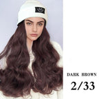 Hat Wig For Women Synthetic Long Wavy Wigs Autumn Winter Fashion  Knitted Cap Hair Wig Hair Extensions Wigs For Black Women Cosplay Wigs For Women Stevvex
