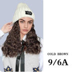 Hat Wig For Women Synthetic Long Wavy Wigs Autumn Winter Fashion  Knitted Cap Hair Wig Hair Extensions Wigs For Black Women Cosplay Wigs For Women Stevvex