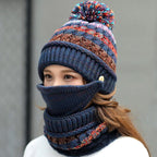 Hat Winter Mask balaclava Hat for girls Scarf Thick Warm Fleece Inside Knitted Hat Thick Mask Warm Full Face Scarf Winter Hats Hiking Face Scarf Balaclava Helmet Liner Cap Soft Sport Reusable Headgear Winter Fishing Warm Mask
