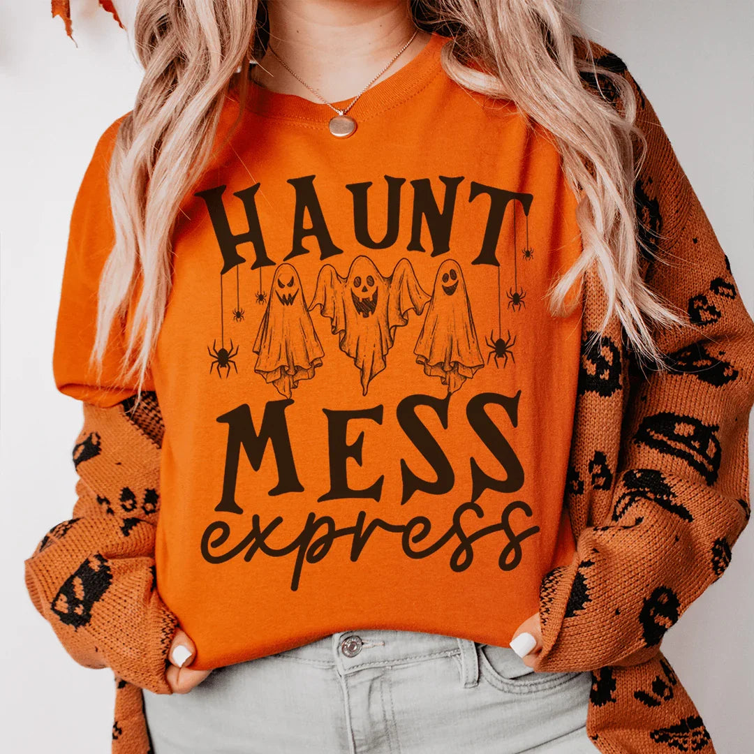 Haunt Mess Express Tee Peachy Sunday