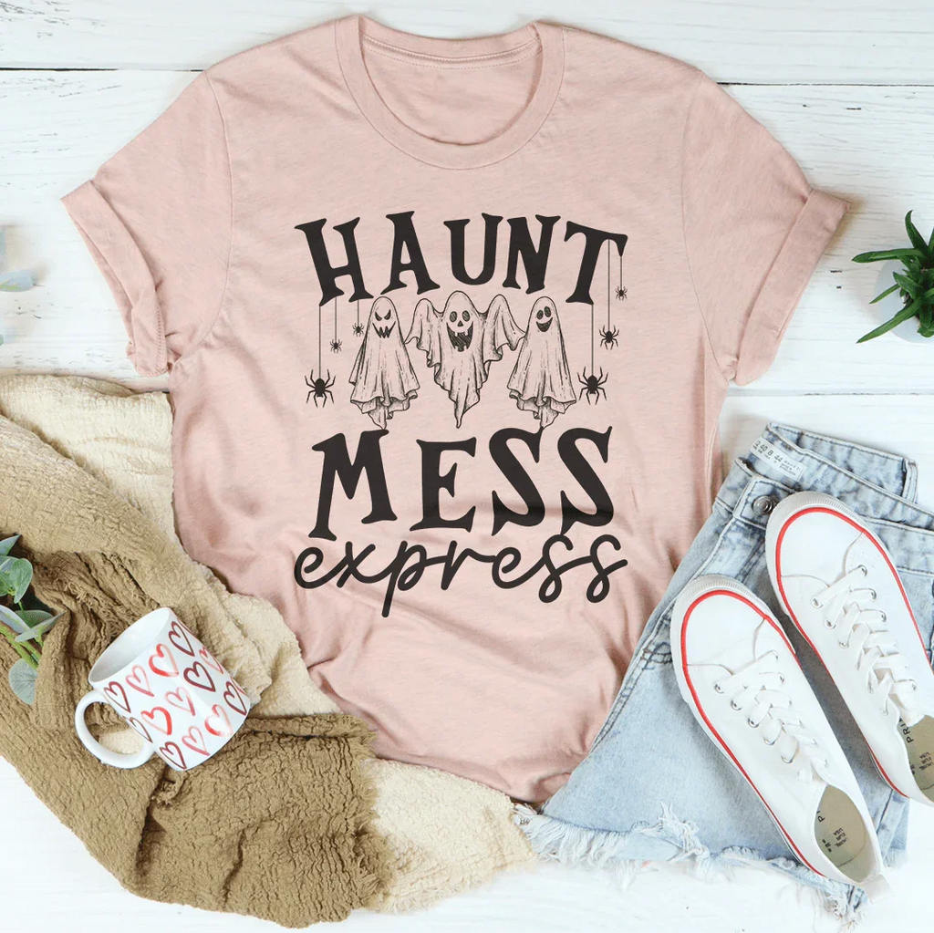 Haunt Mess Express Tee Peachy Sunday