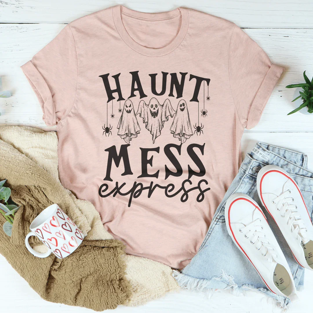 Haunt Mess Express Tee Peachy Sunday