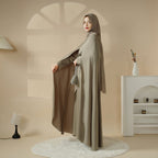 Haute Couture Abaya, Heavy-Crafted 3-Layer Cape Abaya (MA096)