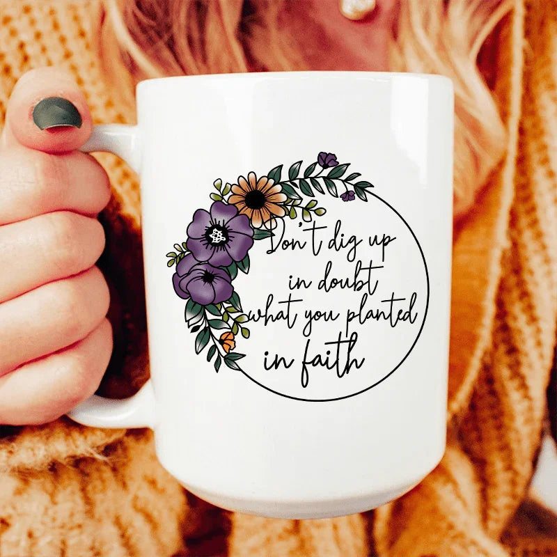 Have Faith Ceramic Mug 15 oz Peachy Sunday