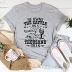 He Owns The Cattle On A Thousand Hills Tee Peachy Sunday