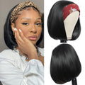 Headband Wigs Synthetic Straight Short Bob Synthetic Wig for Black Women Easy to Wear Wigs For Black Women Cosplay Wigs For Women Gifts for girlfriends Stevvex