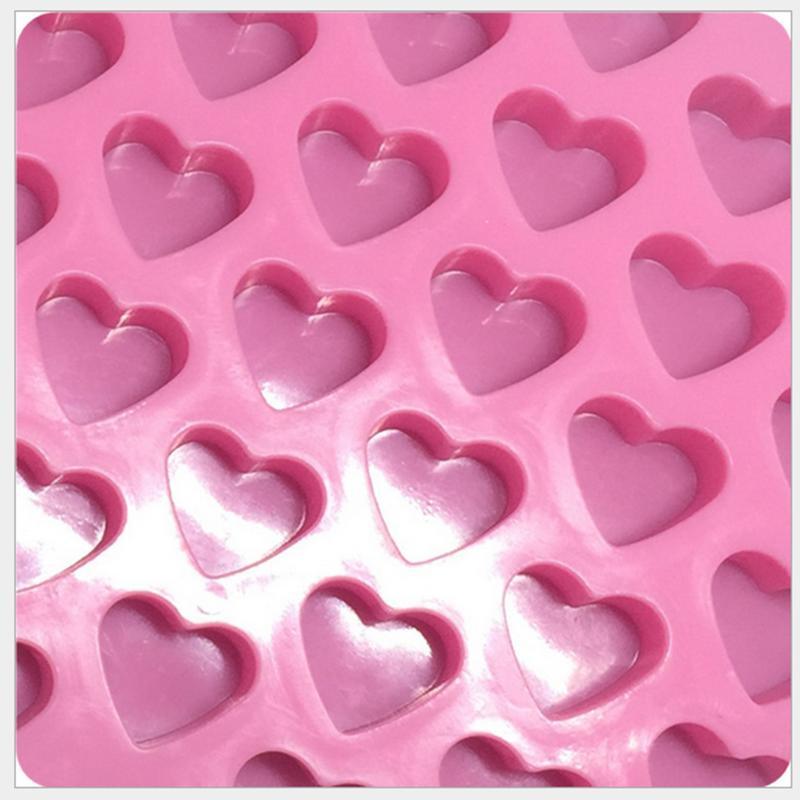 Heart Cake Jelly Cookies Soap Mold Chocolate Baking Mould Tray Wax Ice Fashion Cake Tool Kitchen Accessories Heart Shape Silicone Molds Valentine's Chocolate Candy Molds Baking Jelly Mold Stevvex