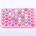 Heart Cake Jelly Cookies Soap Mold Chocolate Baking Mould Tray Wax Ice Fashion Cake Tool Kitchen Accessories Heart Shape Silicone Molds Valentine's Chocolate Candy Molds Baking Jelly Mold Stevvex