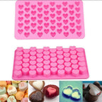 Heart Cake Jelly Cookies Soap Mold Chocolate Baking Mould Tray Wax Ice Fashion Cake Tool Kitchen Accessories Heart Shape Silicone Molds Valentine's Chocolate Candy Molds Baking Jelly Mold Stevvex