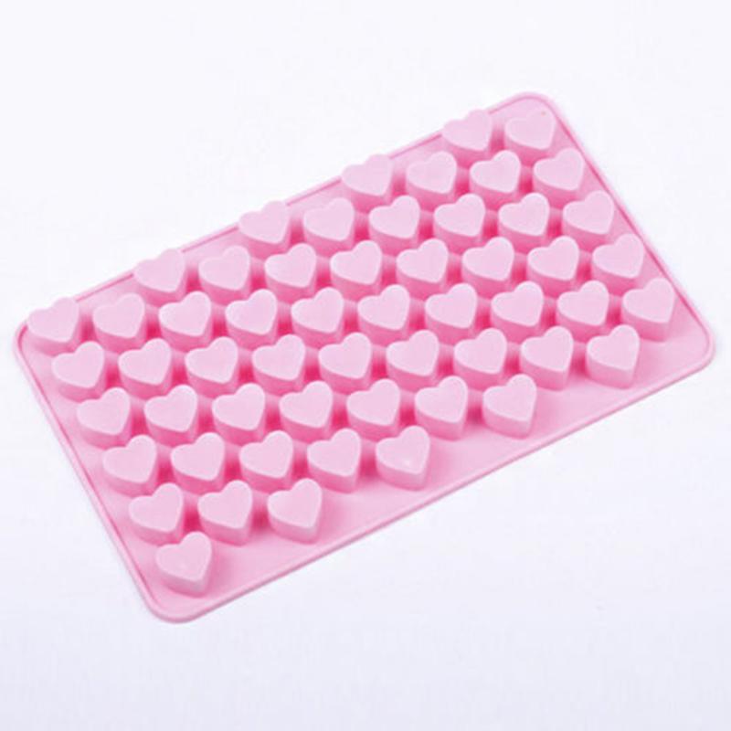 Heart Cake Jelly Cookies Soap Mold Chocolate Baking Mould Tray Wax Ice Fashion Cake Tool Kitchen Accessories Heart Shape Silicone Molds Valentine's Chocolate Candy Molds Baking Jelly Mold Stevvex