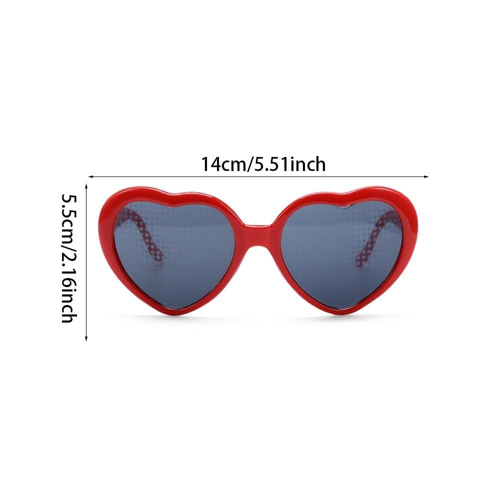 Heart Effect Diffraction Glasses That Turn Lights into Hearts Shaped Love Effects Glasses  Watch The Lights Change to Heart Shape At Night Diffraction Glasses For Unisex Sunglasses Stevvex