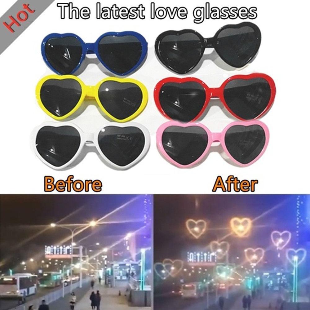 Heart Effect Diffraction Glasses That Turn Lights into Hearts Shaped Love Effects Glasses  Watch The Lights Change to Heart Shape At Night Diffraction Glasses For Unisex Sunglasses Stevvex