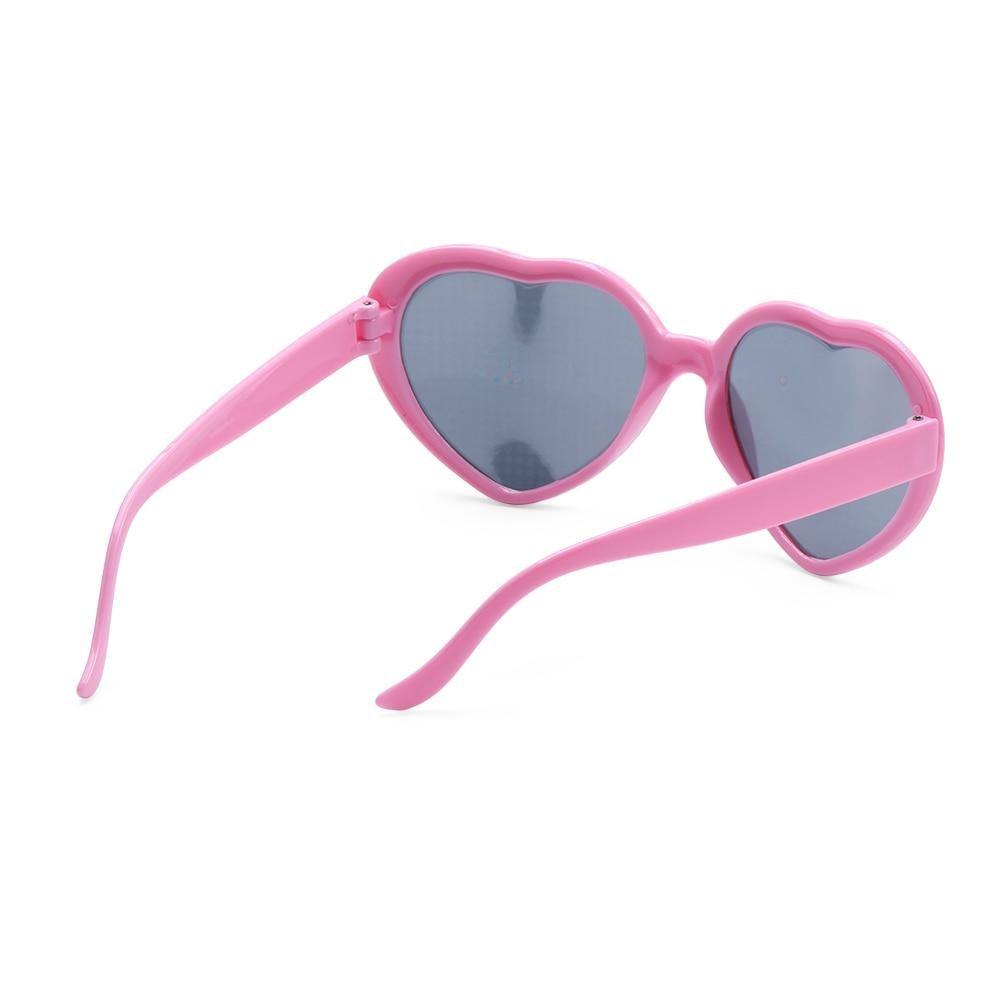 Heart Effect Diffraction Glasses That Turn Lights into Hearts Shaped Love Effects Glasses  Watch The Lights Change to Heart Shape At Night Diffraction Glasses For Unisex Sunglasses Stevvex