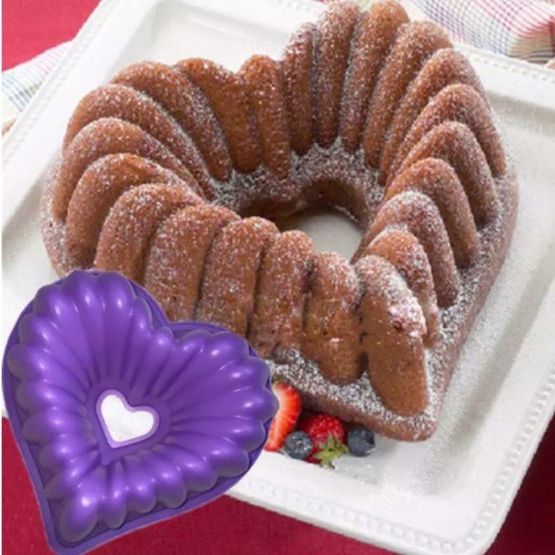 Heart Love Jelly Silicone Cake Mould Mold Baking 3D Decorating Tools Heart Love Cake Mold Trays Silicone Baking Pan  Mold Baking Cake Pan For Bread Muffin Cake Baking Tools For Kitchen Stevvex