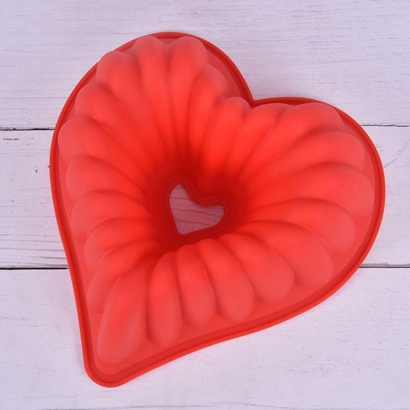 Heart Love Jelly Silicone Cake Mould Mold Baking 3D Decorating Tools Heart Love Cake Mold Trays Silicone Baking Pan  Mold Baking Cake Pan For Bread Muffin Cake Baking Tools For Kitchen Stevvex