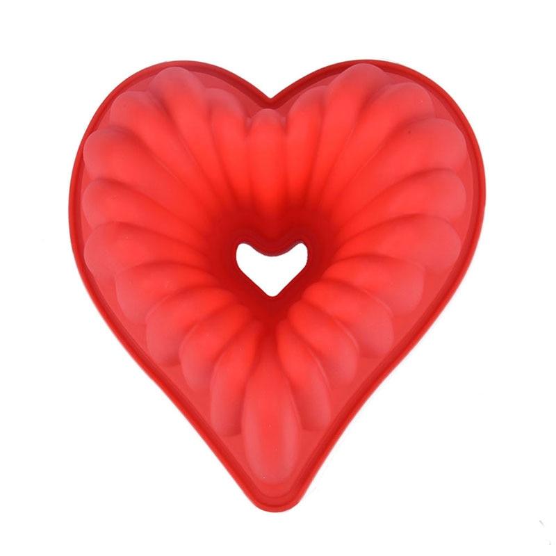 Heart Love Jelly Silicone Cake Mould Mold Baking 3D Decorating Tools Heart Love Cake Mold Trays Silicone Baking Pan  Mold Baking Cake Pan For Bread Muffin Cake Baking Tools For Kitchen Stevvex