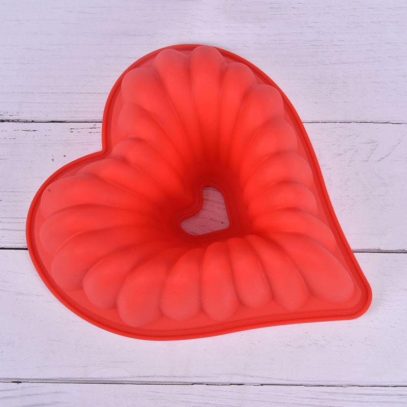 Heart Love Jelly Silicone Cake Mould Mold Baking 3D Decorating Tools Heart Love Cake Mold Trays Silicone Baking Pan  Mold Baking Cake Pan For Bread Muffin Cake Baking Tools For Kitchen Stevvex