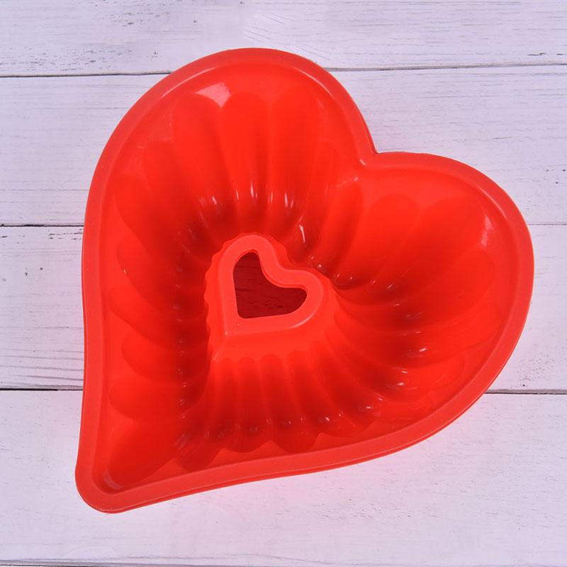Heart Love Jelly Silicone Cake Mould Mold Baking 3D Decorating Tools Heart Love Cake Mold Trays Silicone Baking Pan  Mold Baking Cake Pan For Bread Muffin Cake Baking Tools For Kitchen Stevvex