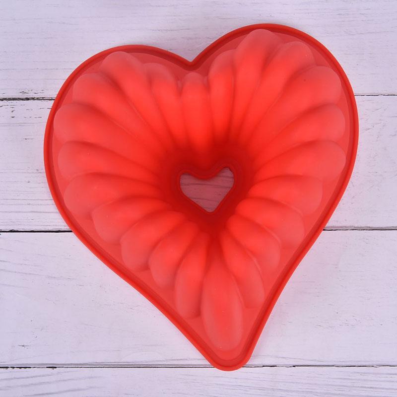Heart Love Jelly Silicone Cake Mould Mold Baking 3D Decorating Tools Heart Love Cake Mold Trays Silicone Baking Pan  Mold Baking Cake Pan For Bread Muffin Cake Baking Tools For Kitchen Stevvex