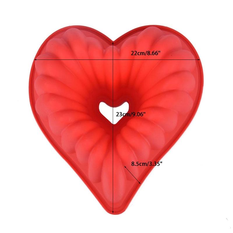 Heart Love Jelly Silicone Cake Mould Mold Baking 3D Decorating Tools Heart Love Cake Mold Trays Silicone Baking Pan  Mold Baking Cake Pan For Bread Muffin Cake Baking Tools For Kitchen Stevvex